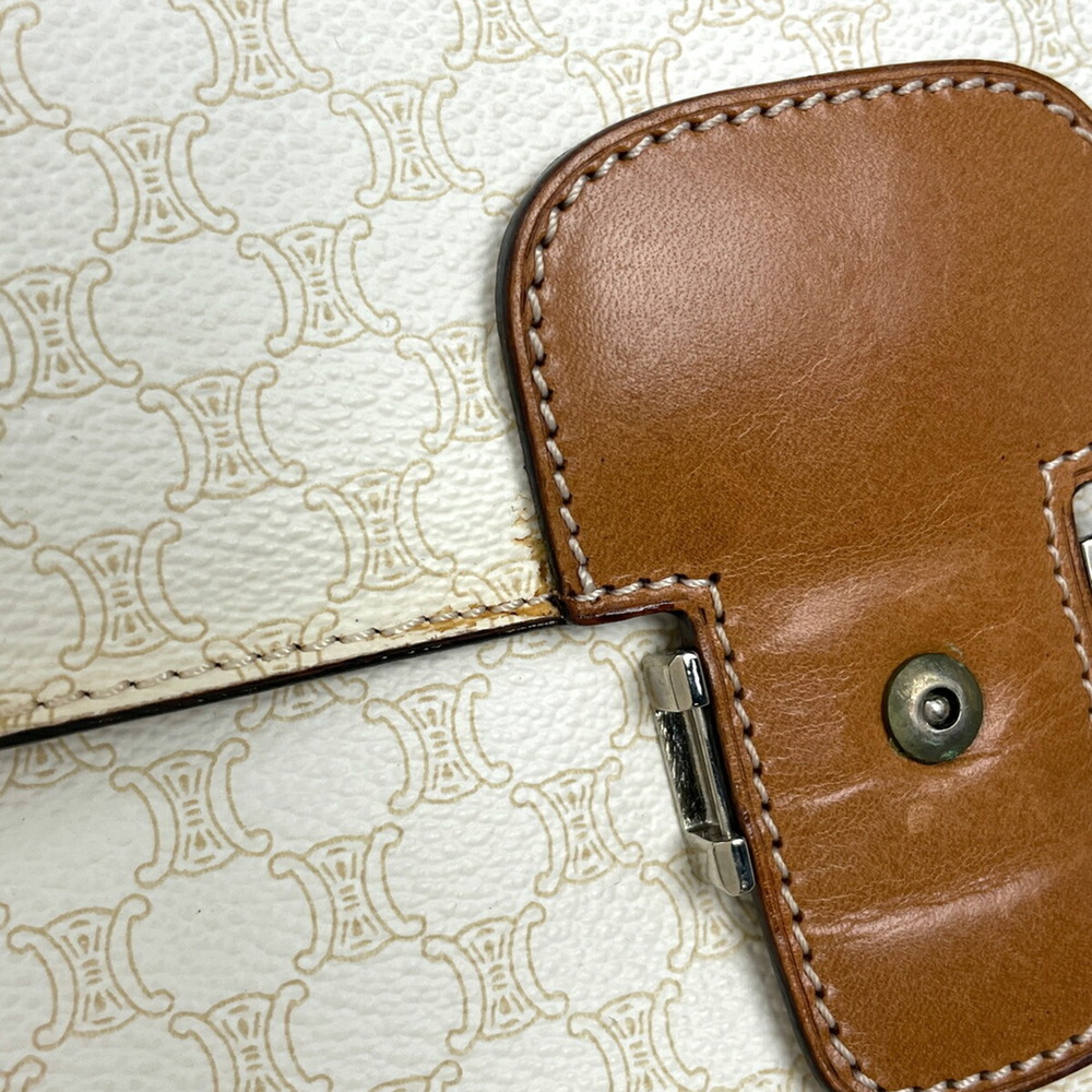 Celine Macadam shoulder bag cross Body Bum Crossbody Belt canvas white - Picture 5 of 7